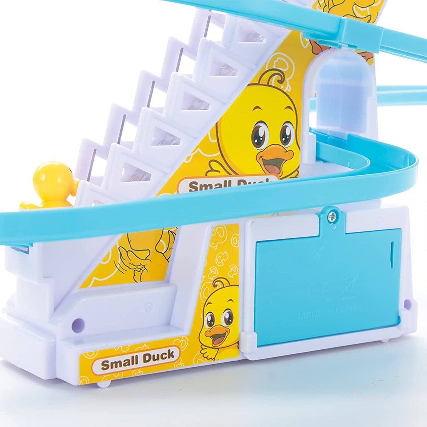 Duck Climbing Stairs Toy 2-5Years Old Electric Educational Toy Duck Climbing Racing Track Toy Music Duck Roller Coaster