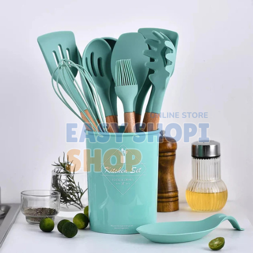 Kitchen Cooking Utensils Set, Non-Stick Silicone Cooking Kitchen Utensils, Heat Resistant Kitchen Gadgets Utensil Set