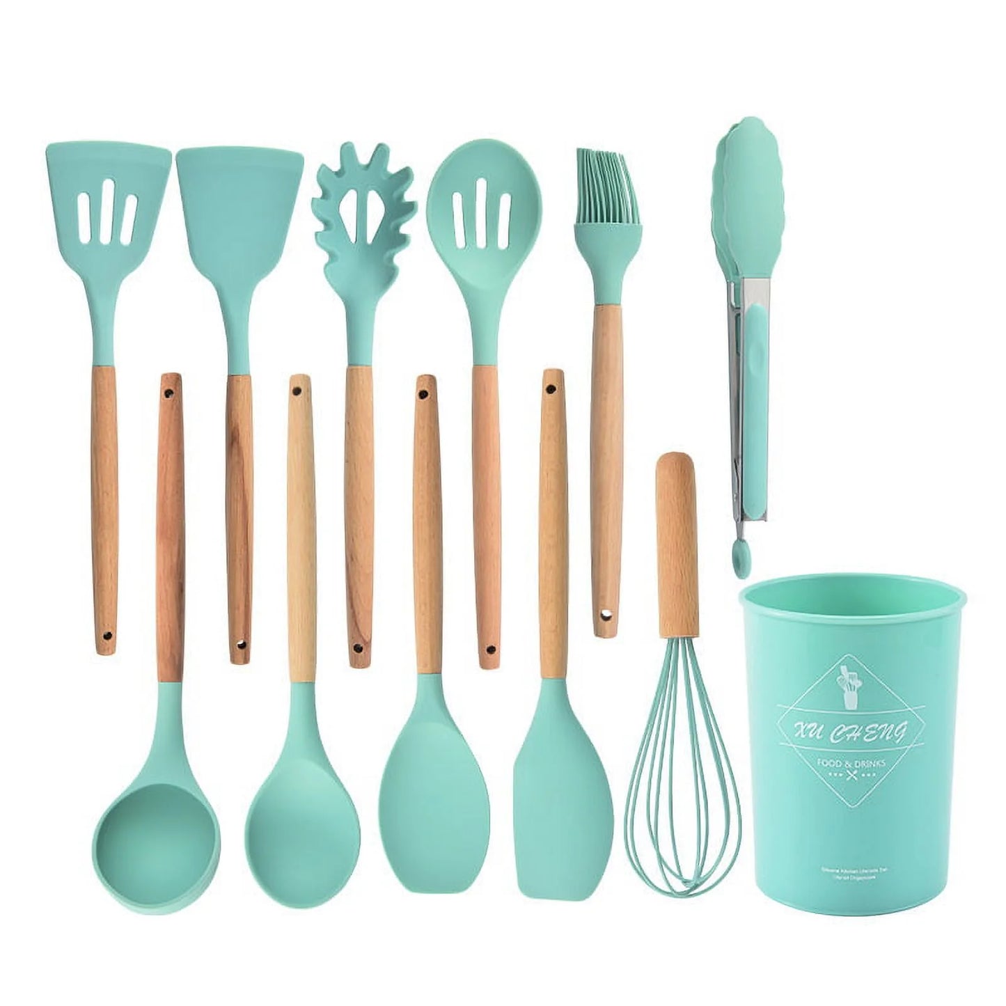 Kitchen Cooking Utensils Set, Non-Stick Silicone Cooking Kitchen Utensils, Heat Resistant Kitchen Gadgets Utensil Set